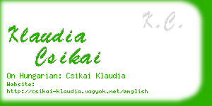 klaudia csikai business card